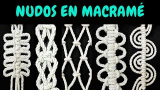 5 nuevos NUDOS en MACRAMÉ paso a paso  5 New Knots in Macrame [upl. by Moseley]