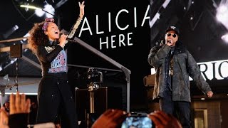 Jay Z amp Alicia Keys  Empire State Of Mind Live Times Square NYK New York Music Video [upl. by Anawit]