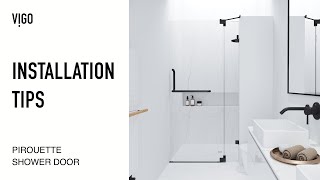 VIGO VG6042 Pirouette 3 Panel Frameless Shower Door  Installation Tips [upl. by Ayenat417]