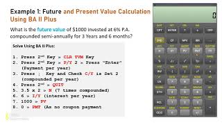 BA II Plus Calculator Tutorial  Future Value and Present Value Calculation [upl. by Yerok]