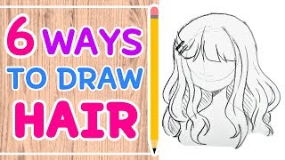 ☆ HOW TO DRAW 6 HAIRSTYLES  Easy Tutorial ☆ [upl. by Kciderf]