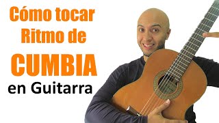 COMO TOCAR RITMO DE CUMBIA EN GUITARRA 2 Ritmos Fáciles [upl. by Dazraf]