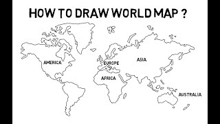 World Map Drawing in Three Minutes [upl. by Dustin]