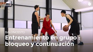 Entrenamiento bloqueo y continuación  Baloncesto [upl. by Sacrod]