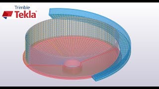 Tekla Structures  Curved rebars [upl. by Esilec817]