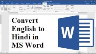 Convert English to Hindi in MS Word [upl. by Lance]