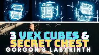 Gorgons Labyrinth 3 Vex Cubes  Secret Chest Vault of Glass  Destiny 2 [upl. by Leoline366]