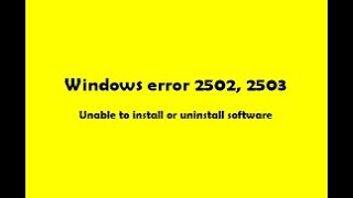 Risolvere Errore 2503 2502 su Windows 10 FIX  In italiano [upl. by Buxton]