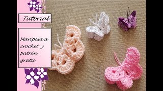 FACILÍSIMO Mariposa a crochet y patrón gratis [upl. by Ettenuj]