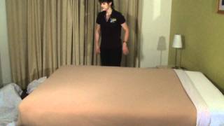 Housekeeping Step by Step  Bedmaking [upl. by Mccahill]