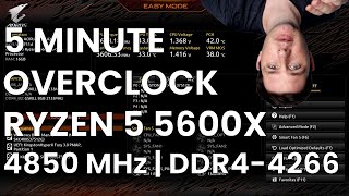 5 Minute Overclock Ryzen 5 5600X to 4850 MHz [upl. by Borras191]