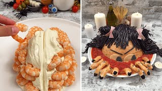 Terrifying Halloween Recipes 🎃 Horrifying Spaghetti Head 👻 Halloween Pizza 💀 Zombie Hands 🧟‍♀️ [upl. by Tadich]