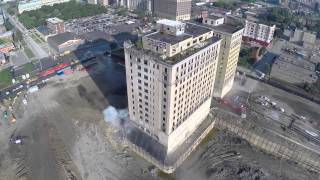 Park Avenue Hotel Implosion  Detroit MI  Filmed by DJI Phantom 2 Drone  Demolition [upl. by Foss]