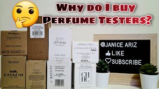 Buying Perfume Testers  What to Expect  Why I Buy Fragrance Tester  Janice Ariz [upl. by Trilbi]