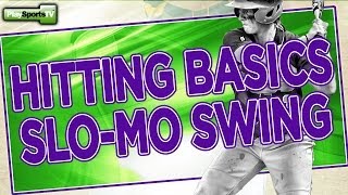 Softball Hitting Basics SloMo Swing [upl. by Nedrob]