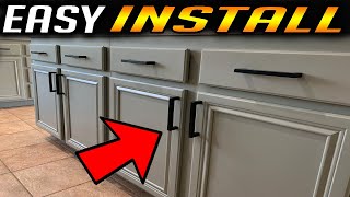 How to Install Kitchen Cabinet Handles EASY DIY [upl. by Yht]