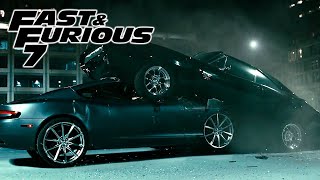 Dom and Shaws final fight  FAST and FURIOUS 7 Charger RT vs DB9 1080p [upl. by Enirroc]