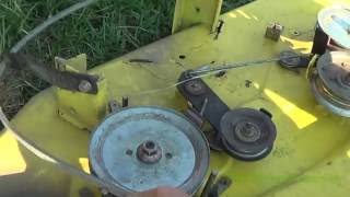 John Deere LA110  42 inch Deck Belt  RoutingInstallation [upl. by Reseta]