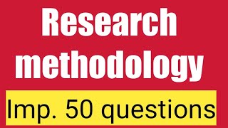 Research methodology MCQ  PhD  NTA  MPhil  MSc  MA  Exam [upl. by Aniryt697]