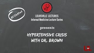 Hypertensive Crisis with Dr Lorrel Brown [upl. by Aneleairam]