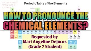 HOW TO PRONOUNCE THE 118 ELEMENTS IN PERIODIC TABLE  Teacher Maureen [upl. by Ahmar]