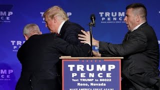 Donald Trump rushed off stage during rally in Nevada [upl. by Alleda295]