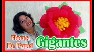 DIY  Como Hacer Flores De Papel Crepe  GIGANTES [upl. by Lukash375]