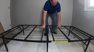 AmazonBasics Foldable Metal Platform Bed FramePRODUCT REVIEW [upl. by Neret]