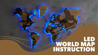 LED WORLD MAP INSTRUCTION [upl. by Namlas]