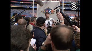 Super Bowl XXXII in 1998 Media day at Qualcomm Stadium in San Diego [upl. by Laekim592]