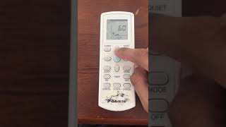 DAIKIN REMOTE CONTROL  How to change Fahrenheit to Celcius [upl. by Leventhal]