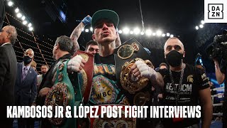 Kambosos Jr amp López Post Fight Interviews [upl. by Ailhat317]