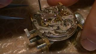 Landeron 248 Chronograph service  part 1 [upl. by Yetak159]