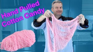 Hand Pulled Cotton Candy  How to Make Dragons Beard [upl. by Atiruam]