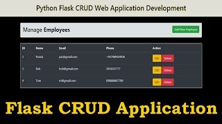 Flask CRUD Application Full Course With SQLAlchemy  Python Flask [upl. by Jezebel]