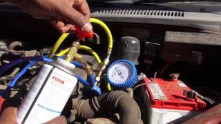 Car AC Gas Refiling simple method [upl. by Dhumma]