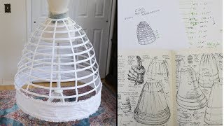 Making an 1850s Hoop Skirt  Cage Crinoline [upl. by Nnylkoorb357]