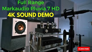 Markaudio Pluvia 7 HD  4quot DIY Full Range Speaker Sound Demo [upl. by Yttisahc985]