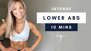 10 Min INTENSE LOWER ABS WORKOUT at Home  No Equipment [upl. by Ahsened]