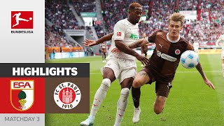 First Victory In This Season  FC Augsburg  FC St Pauli 31  Highlights  MD 3 Bundesliga 2425 [upl. by Ylremik988]