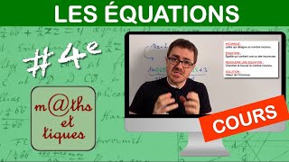 LE COURS  Les équations  Quatrième [upl. by Hale708]