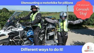 How to dismount your motorbike  with a Pillion [upl. by Ibbor45]