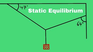 Static Equilibrium  Common Practice Problems Explained  Tension Force  Hanging Mass [upl. by Dray499]