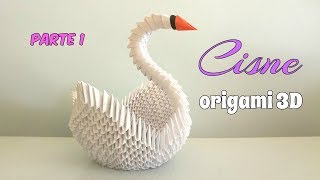 CISNE ORIGAMI 3DPRIMERA PARTEpaso a paso [upl. by Gertruda]