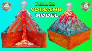 How to make Volcano Model for School  College Project  Science Fair  DIY Volcano Model [upl. by Peltz]