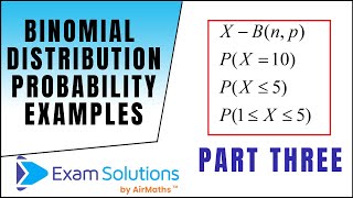 Binomial Distribution examples  ExamSolutions [upl. by Tnecnivleahcim]