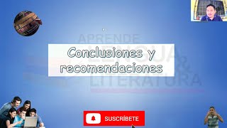 Conclusiones y recomendaciones para tu proyecto  fácil [upl. by Flemings]