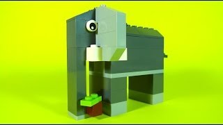 How To Build Lego ELEPHANT  10681 LEGO® Creative Building Cube Creations [upl. by Ayikaz]