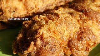 JUICY CRISPY FRIED CHICKEN BREAST Island Vibe Cooking [upl. by Chenee]