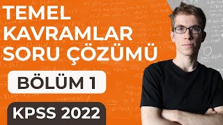 1 KPSS Matematik  Temel Kavramlar Soru Çözümü 1 [upl. by Trixie217]